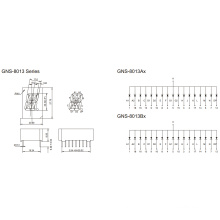 0,8 pulgadas 1 dígito 7 segmento de visualización (GNS-8013Ax-Bx)